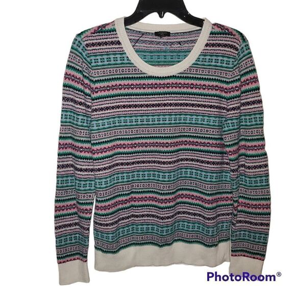 Talbots Lambs Wool Multicolor sweater M - Picture 1 of 9